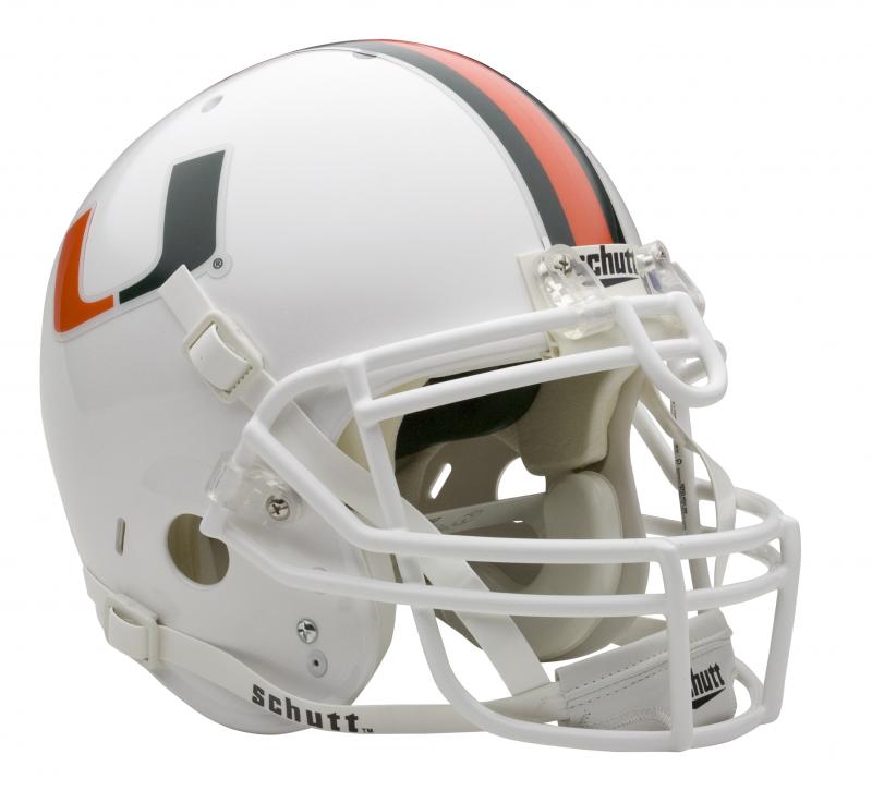 Miami Hurricanes Full Size Authentic Helmet by Schutt Sports Memorabilia!