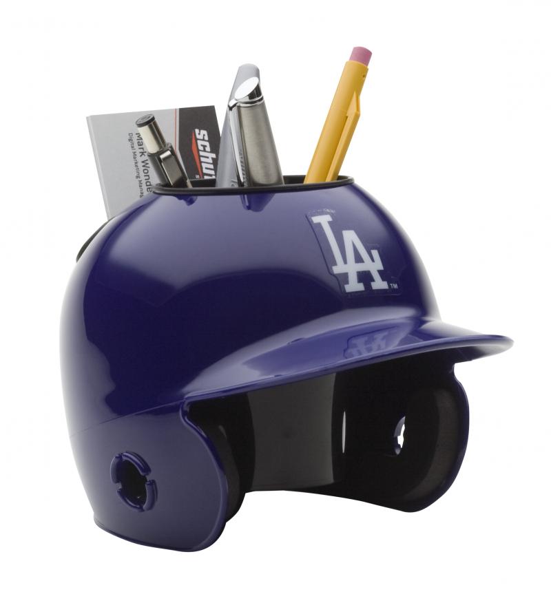 Los Angeles Dodgers Mini Batting Helmet Desk Caddy Sports Memorabilia!
