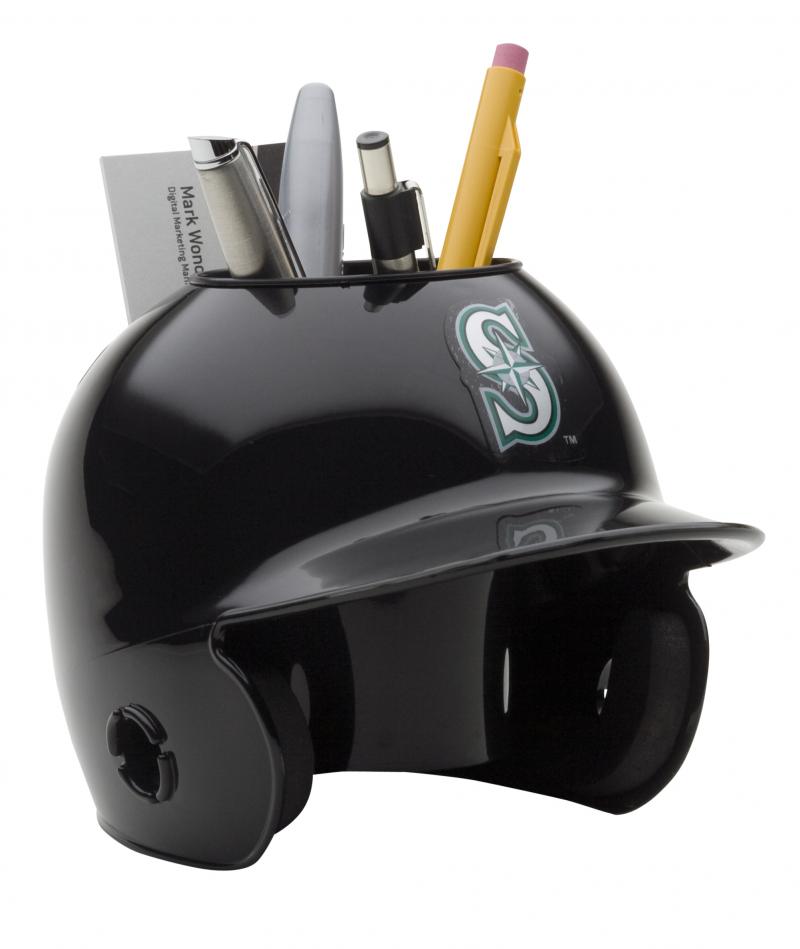 Seattle Mariners Mini Batting Helmet Desk Caddy Sports Memorabilia!