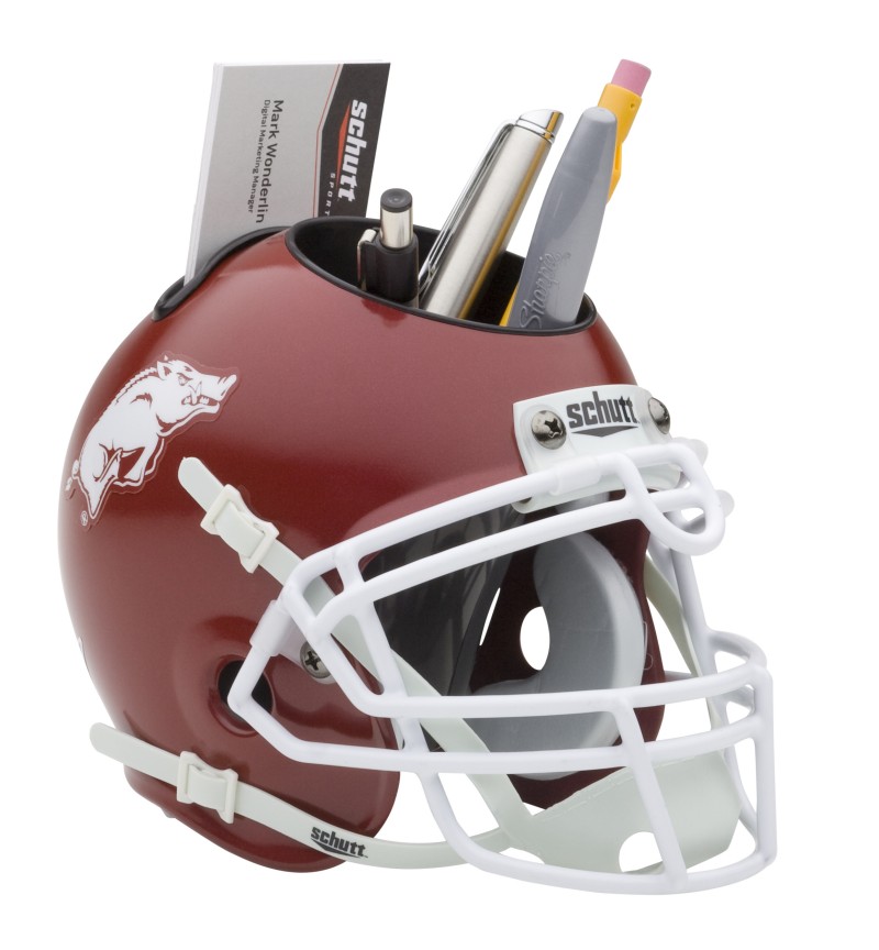 Arkansas Razorbacks College Mini Helmet Desk Caddies Sports Memorabilia!