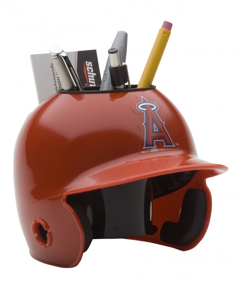 Los Angeles Angels Mini Batting Helmet Desk Caddy Sports Memorabilia!