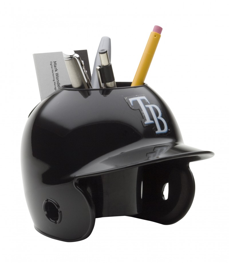Tampa Bay Rays Mini Batting Helmet Desk Caddy Sports Memorabilia!