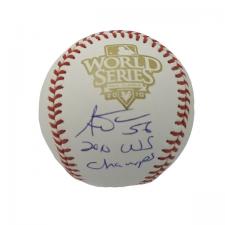 Andres Torres Autographed 2010 World Series Baseball signed "2010 WS Champs"