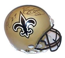 Drew Brees & Reggie Bush New Orleans Saints Pro Line Helmet by Riddell