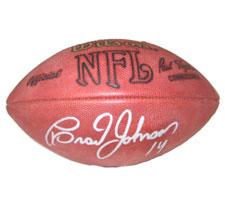 Brad  Johnson Autographed Official Tagliabue NFL Game Football Image