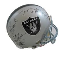 Jerry Rice, Rich Gannon, Tim Brown, Ken Stabler Autographed Oakland Raiders Pro 