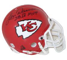 Len Dawson Autographed Authentic Mini Helmet Chiefs signed "SBIV MVP"