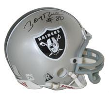 Jerry Rice Autographed Oakland Raiders Replica Mini Helmet by Riddell Image