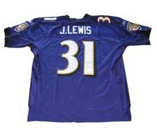 Jamal Lewis Authentic Baltimore Ravens Jersey by Reebok, Purple, size 50 Image