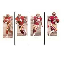 Jerry Rice, John Taylor, Ricky Watters and Tom Rathman Autographed San Francisco 49ers "Gold Rush" Lithograph by Daniel M. Smith Image