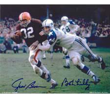 Jim Brown & Bob Lilly Cleveland Browns & Dallas Cowboys 8x10 #133 Autographed Ph