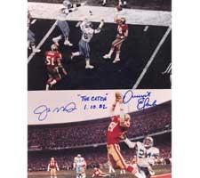 Dwight Clark & Joe Montana San Francisco 49ers 8x10 #272  Autographed Photo signed "The Catch 1-10-82" Image