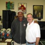 Jim Brown with NSD President Rob Hemphill taking a break during a NSD autograph session