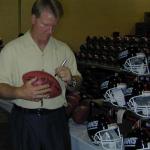 Phil simms autographiong for National Sports!