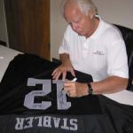 Ken Stabler autographing for National Sports Distributors