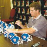 John Elway autographing for National Sports Distributors