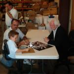 Ken Stabler signing at National Sports Distributors for NSD's Justin Hemphill