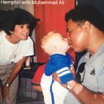 Muhammad Ali kissing owner's son