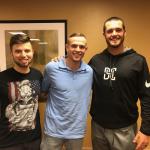 NSD employess Tyler and James with Derek Carr