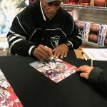 Raiders Willie Brown signing at National Sports Distributors