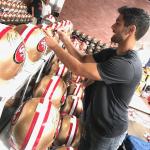 49ers Jimmy Garoppolo Signing Helmets for NSD