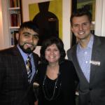 Sergio Romo, NSD Joan Barakett and Joe Panik, SF Giants