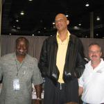 Kareem Jabbar with NSD Alvin Hall and NSD owner Robert Hemphill