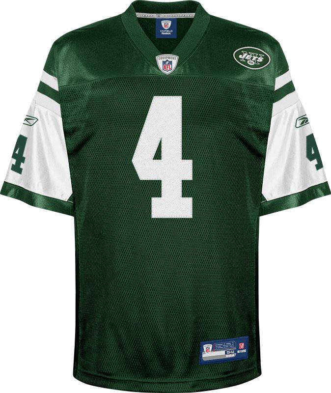 Brett Favre Authentic New York Jets Jersey by Reebok, Green, size