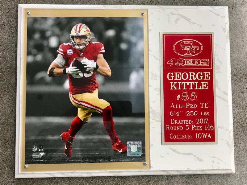 Kittle Plaque with 8x10 Photo and Deluxe Engraving Sports Memorabilia!