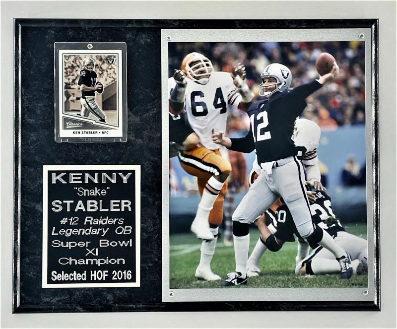Ken Stabler Plaque  Sports Memorabilia!