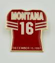 Joe Montana #16 jersey Pin 