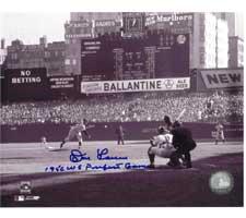 Don Larson Autographed Photo NY Yankees 8x10 signed "1956 W.S. Perfect Game"