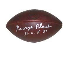 George Blanda Autographed Football signed HOF 81