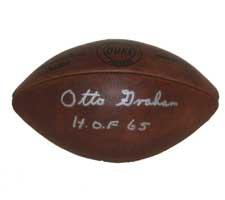 Otto Graham Autographed Official Throwback Duke Game Model Football signed "HOF 