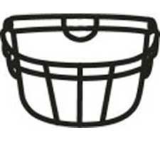 Style #16 Burgundy Full Size Facemask by Schutt Image