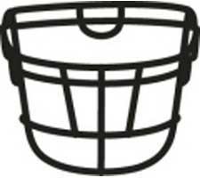 Style #17 Aqua Full Size Facemask by Schutt Image