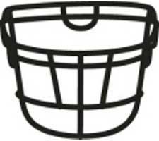 Style #17 Red Full Size Facemask by Schutt Image