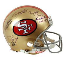 49er hall of fame autographed helmet