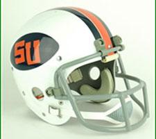 Syracuse Orangemen 1974-75 College Throwback Full Size Helmet by Helmet Hut Image