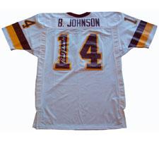 Brad Johnson Autographed Authentic Redskins White Jersey by Ripon Image