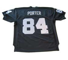 Jerry Porter Authentic Oakland Raiders Jersey by Reebok, Black, size 48, #84