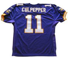 Daunte Culpepper Authentic Minnesota Vikings Jersey by Reebok, Purple, size 50