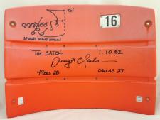 Autographed Dwight Clark Candlestick Park Seatback