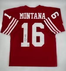 Joe Montana Autographed Jersey Authentic 49ers Red Sports Memorabilia