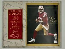 Brock Purdy Autographed 8x10 Plaque