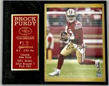 Brock Purdy Autographed 8x10 Plaque