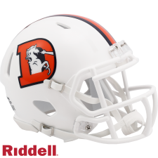 Broncos On-Field Alternate Mini Speed Helmets snowcapped