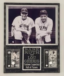 Lou Gehrig and Babe Ruth Plaque