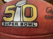 Super Bowl 50 Football - Game Ball stamped with w
